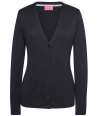 BK554 2309 Brook Taverner Ladies Augusta V Neck Cardigan Black colour image